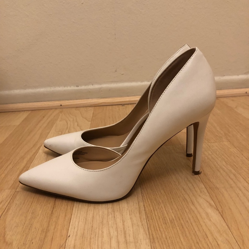 INC White stiletto heels